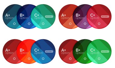 Küme seçenekleri ile yuvarlak Infographic afiş