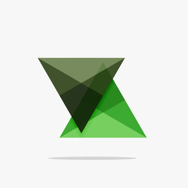 Plantilla de negocio de diseño de triángulo en blanco — Vector de stock