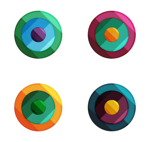 Bannières de cercle vectoriel — Image vectorielle