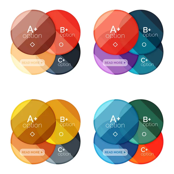 Conjunto de modelo de diagrama de opção redonda para seus dados ou opções —  Vetores de Stock