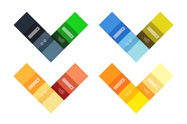 Strisce e linee vuote vettoriali modelli infografici — Vettoriale Stock