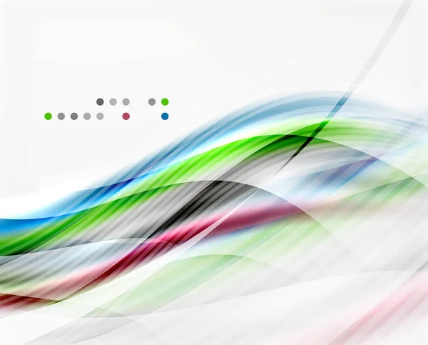 Linee d'onda lucide sfocate e lucide, strisce colorate — Vettoriale Stock