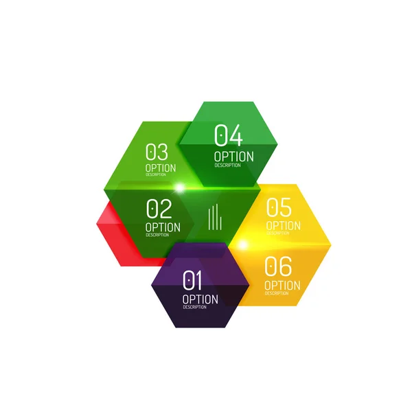 Modelos de design de layout infográfico de papel — Vetor de Stock