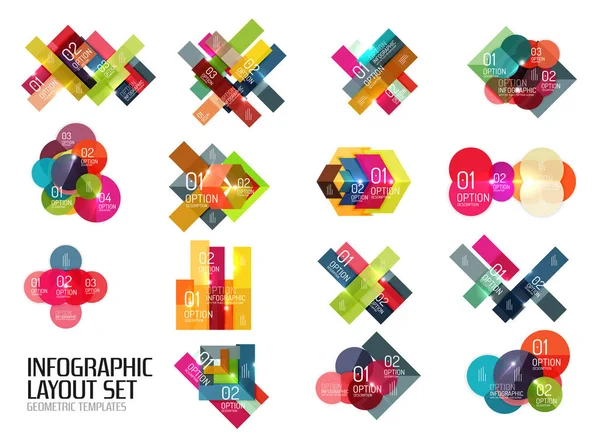 Business products option banners — Stock Vector