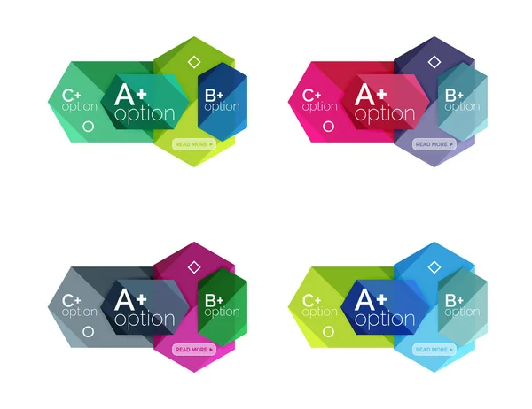 Bannières infographiques abstraites pour votre contenu — Image vectorielle