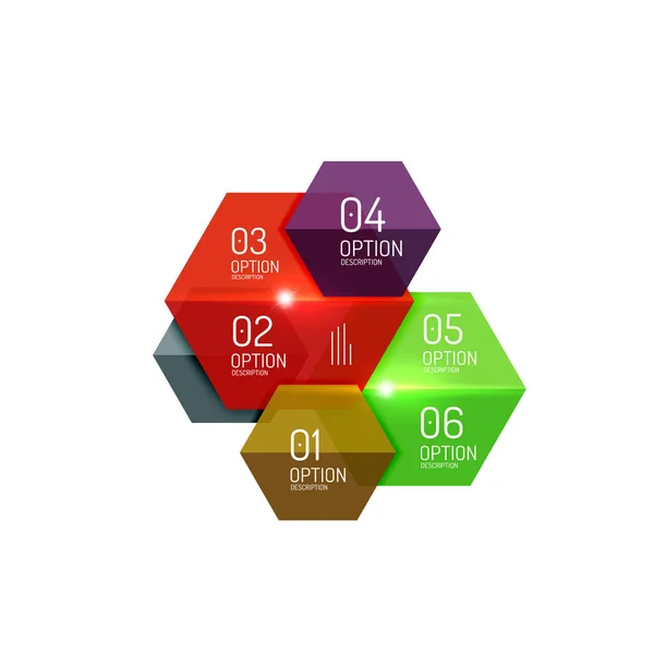 Plantillas de diagrama de opción de negocio — Vector de stock