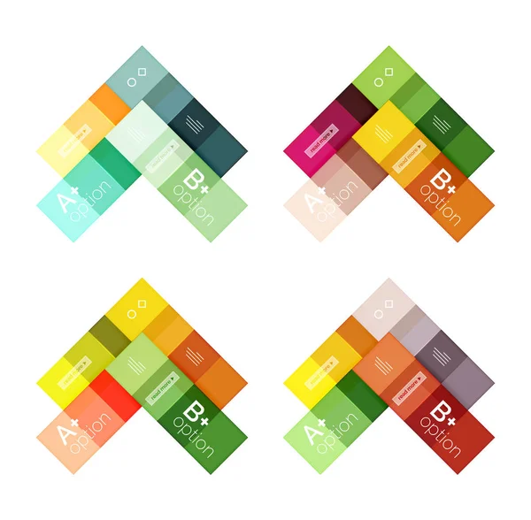 Plantillas de infografías de rayas de color vectoriales — Archivo Imágenes Vectoriales