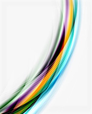 Yarı saydam dalga beyaz arka plan üzerinde