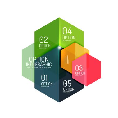 Infographic modern Şablonlar - geometrik şekiller