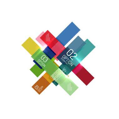 Geometrik modern Infographic seçenekler şablonları