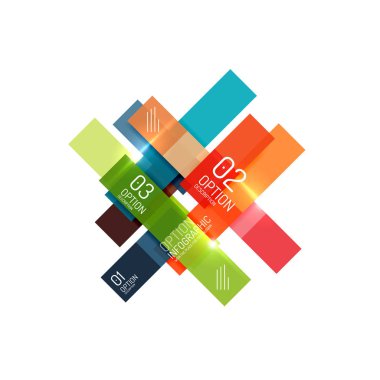 Infographics geometrik iş şablonu