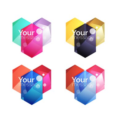 Vektör parlak boş web seçenek kutuları