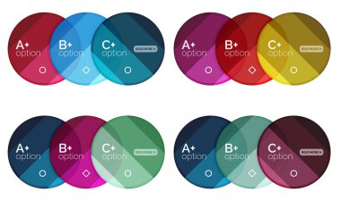 Yuvarlak seçeneği diyagramı şablonu için veri veya seçenekler kümesi