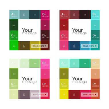 Vektör renk çizgili infographics şablonları