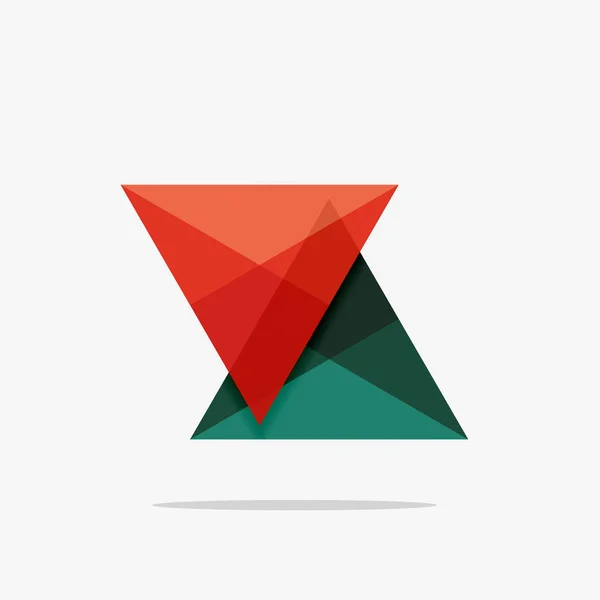 Plantilla de negocio de diseño de triángulo en blanco — Archivo Imágenes Vectoriales