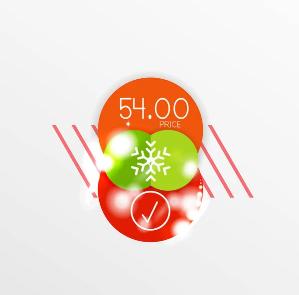 Vector Christmas label of het prijskaartje sticker — Stockvector