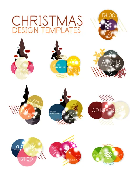 Vector Christmas label or price tag sticker — Stock Vector