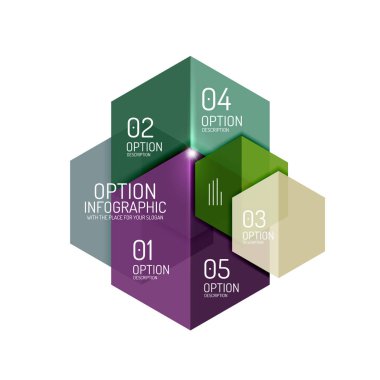 Infographic modern Şablonlar - geometrik şekiller