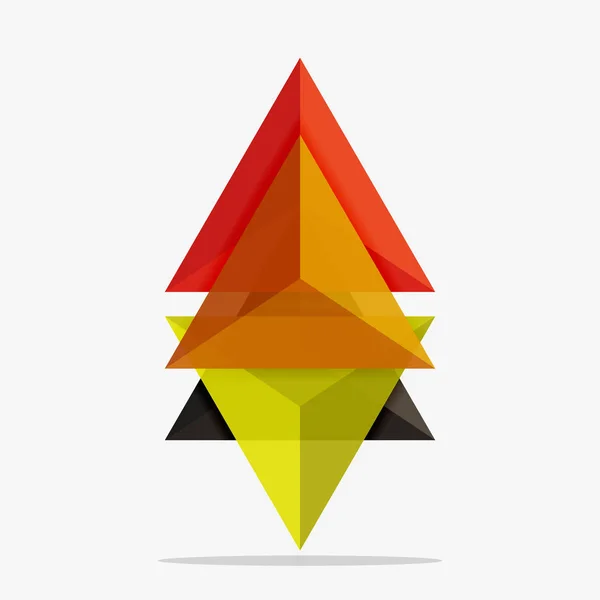 Šablona prázdného trojúhelníku podnikání rozložení — Stockový vektor