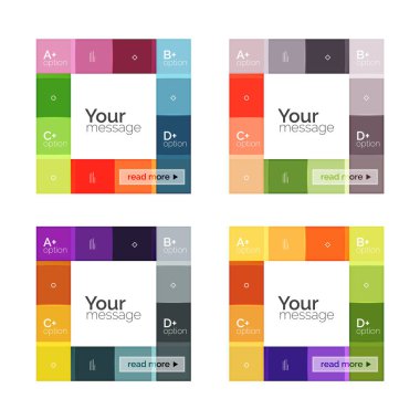 Vektör renk çizgili infographics şablonları