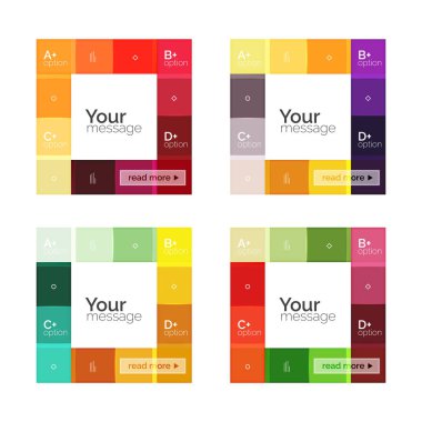 Vektör renk çizgili infographics şablonları