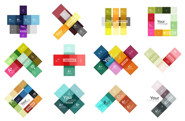 Vektor farve striber infografik skabeloner – Stock-vektor
