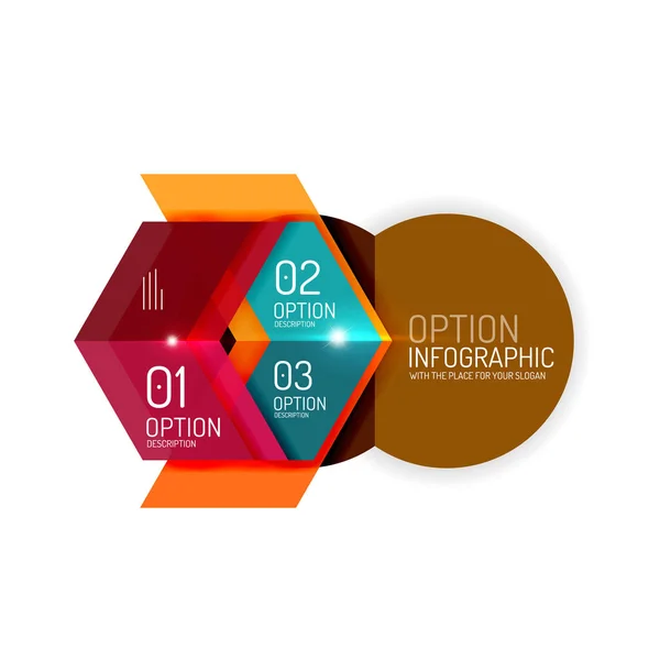 Geometrische infografische sjabloon van de vector — Stockvector