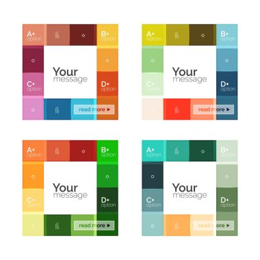 Vektör renk çizgili infographics şablonları