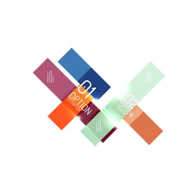 Infographics geometrik iş şablonu