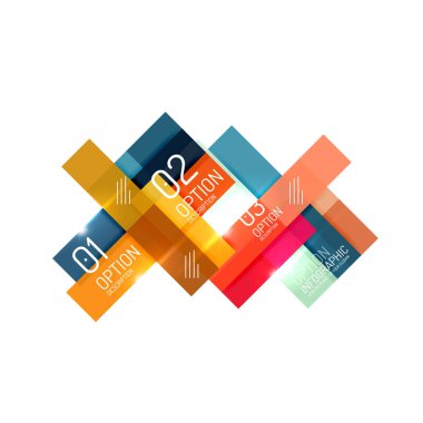 Infographics geometrik iş şablonu