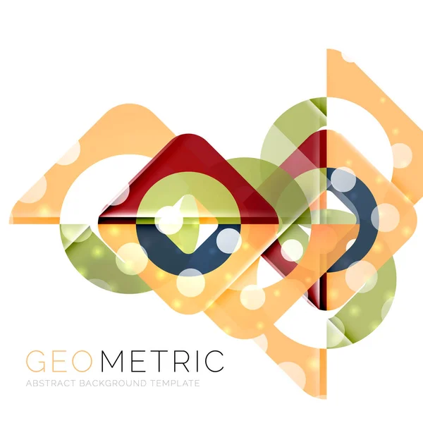 Glanzende geometrische abstracte achtergrond — Stockvector