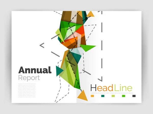 Geometric annual report business template — Stock Vector