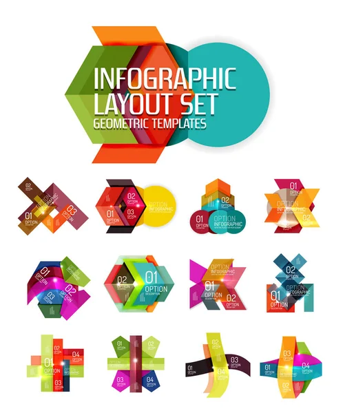 Vektor geometriai infografikus sablonja — Stock Vector