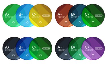 Küme seçenekleri ile yuvarlak Infographic afiş