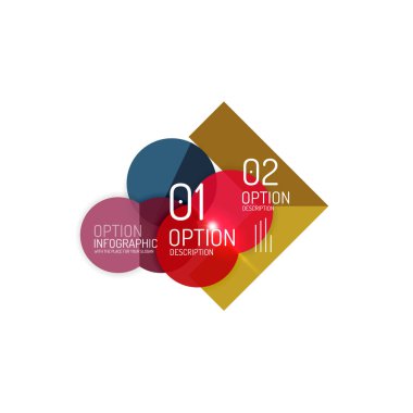 Infographics geometrik iş şablonu