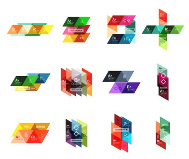 Vektör üçgen geometrik Infographic kümesi