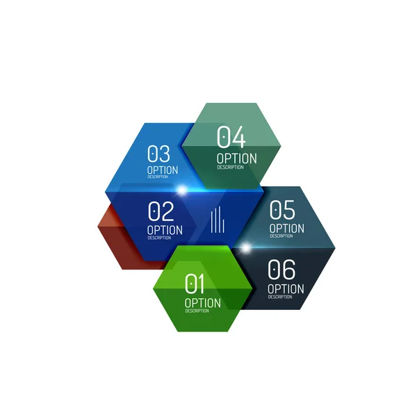 Modelli di diagrammi infografici vettoriali — Vettoriale Stock