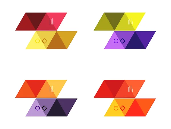 Sfondi infografici triangolo bianco — Vettoriale Stock