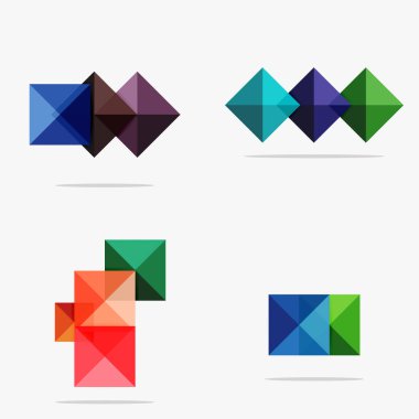 Kare arka veya içerik için Infographics kümesi