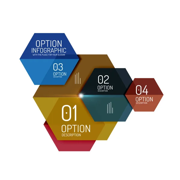 Modelos de design de layout infográfico de papel — Vetor de Stock