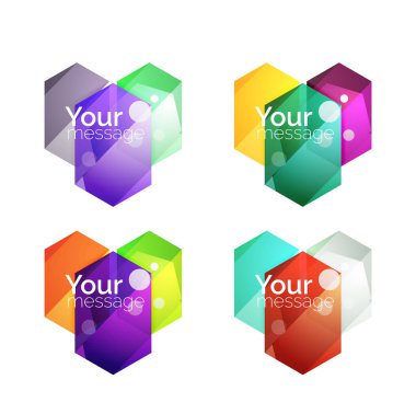 Vektör parlak boş web seçenek kutuları