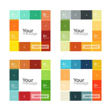 Soyut geometrik satırı Infographic şablonları