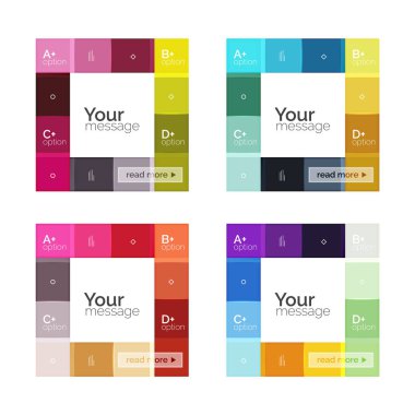 Kare ve çizgili geometrik Infographic şablonları