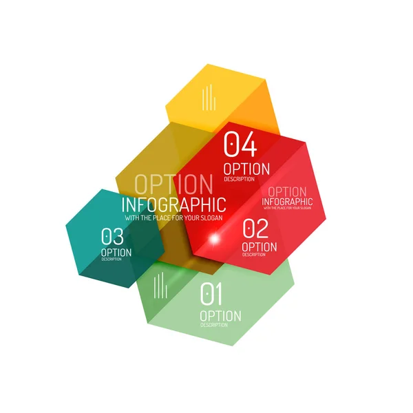 Infographic moderna mallar - geometriska former — Stock vektor