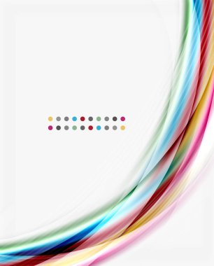 Yarı saydam dalga beyaz arka plan üzerinde