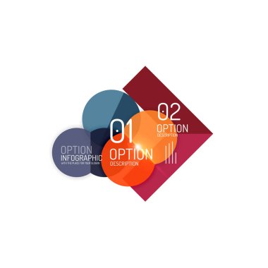 Soyut vektör iş geometrik infographics