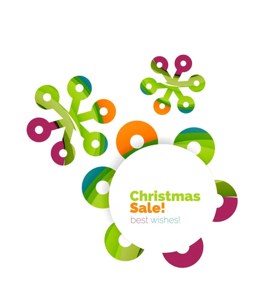 Natale e Capodanno banner di vendita — Vettoriale Stock