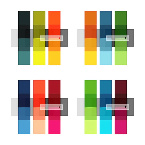 Modelos infográficos de linha geométrica abstrata —  Vetores de Stock