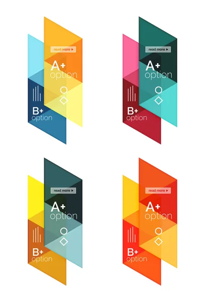 Vector set of colorful geometric infographics — Stock Vector