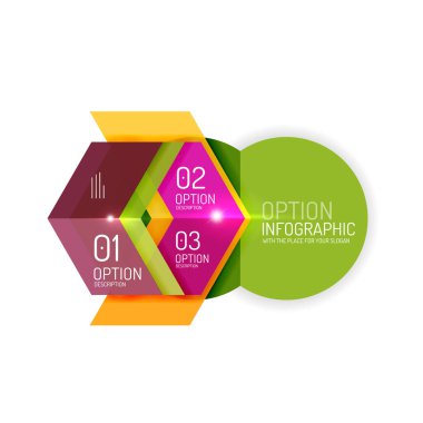Arka plan, geometrik Infographic seçeneği şablonları